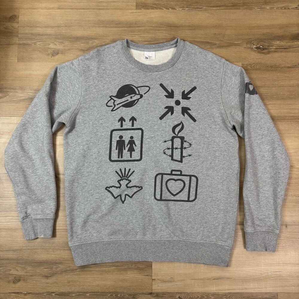 Ascolour Women's L U2 Doodle Graphic Crewneck Sweatshirt Artsy Band Shirt 2020